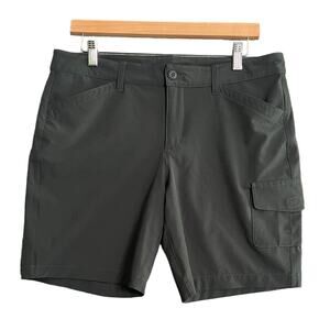 Eddie Bauer Women Size 10 Charcoal Gray Midi 5 Pocket Shorts Basic Simple Hiking